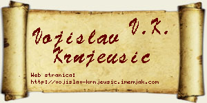 Vojislav Krnjeušić vizit kartica